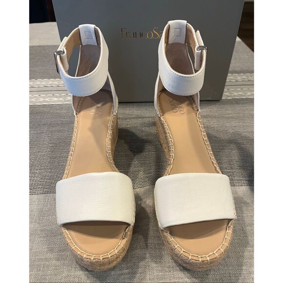 Franco Sarto Womens Clemens Jute Wrapped Espadrille Wedge Heel Sandals -10 - Picture 3 of 8